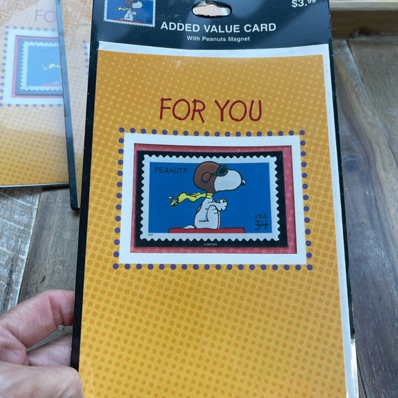 Hallmark added value card with Snoopy‘s magnet set of 3 packages, sealed vintage - Picture 3 of 3